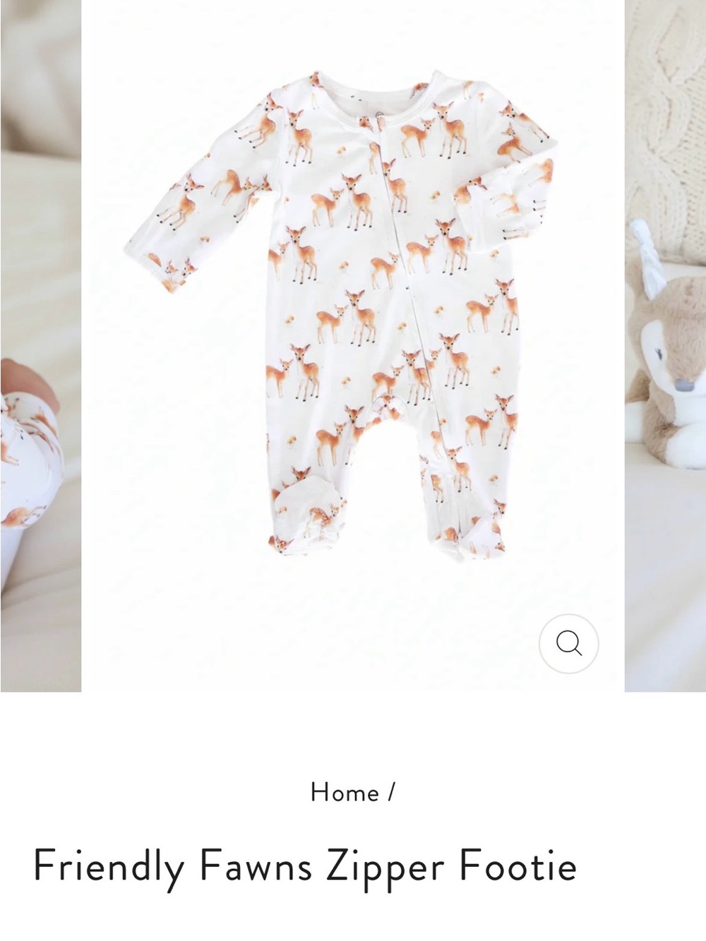 Caden Lane Friendly Fawn Footie